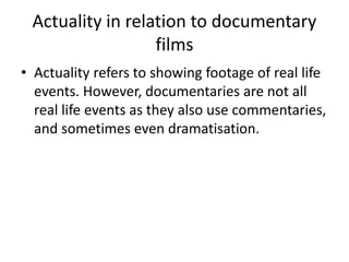 Themes of documentaries | PPTX