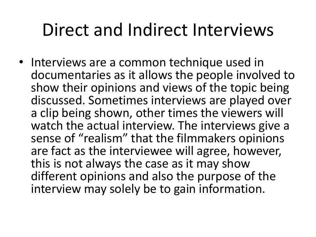 Themes of documentaries