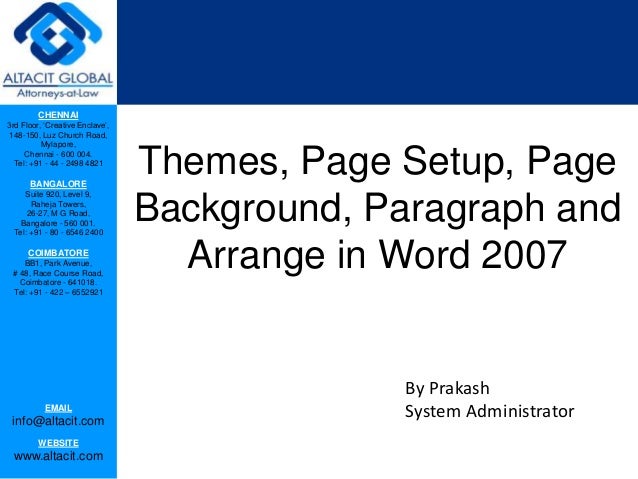 themes page setup page background paragraph and arrange in word 20