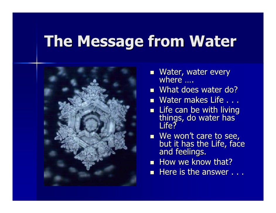 message from water message from water