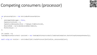 Competing consumers (processor)
 