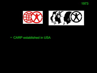 • CARP established in USA
1973
 
