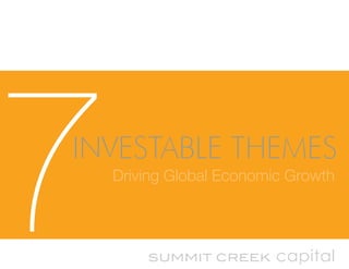7
Investable themes
    Driving Global Economic Growth




        Summit Creek      capital
 