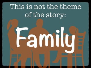This is not the theme
of the story:
Family
 