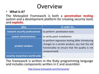 The Metasploit Framework Companion Guide | PDF