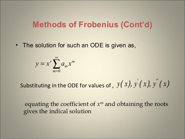 The method of frobenius