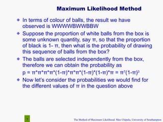 The Method Of Maximum Likelihood | PPT