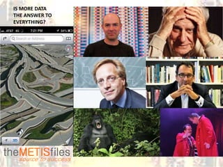 IS MORE DATA
THE ANSWER TO
EVERYTHING?
 