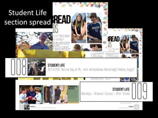 Student Life
section spread
 
