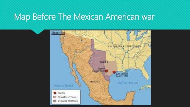 Map Of Us Before Mexican American War Map The Mexican American War Of 1846 25 638