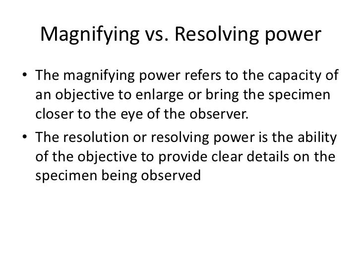 The microscope presentation