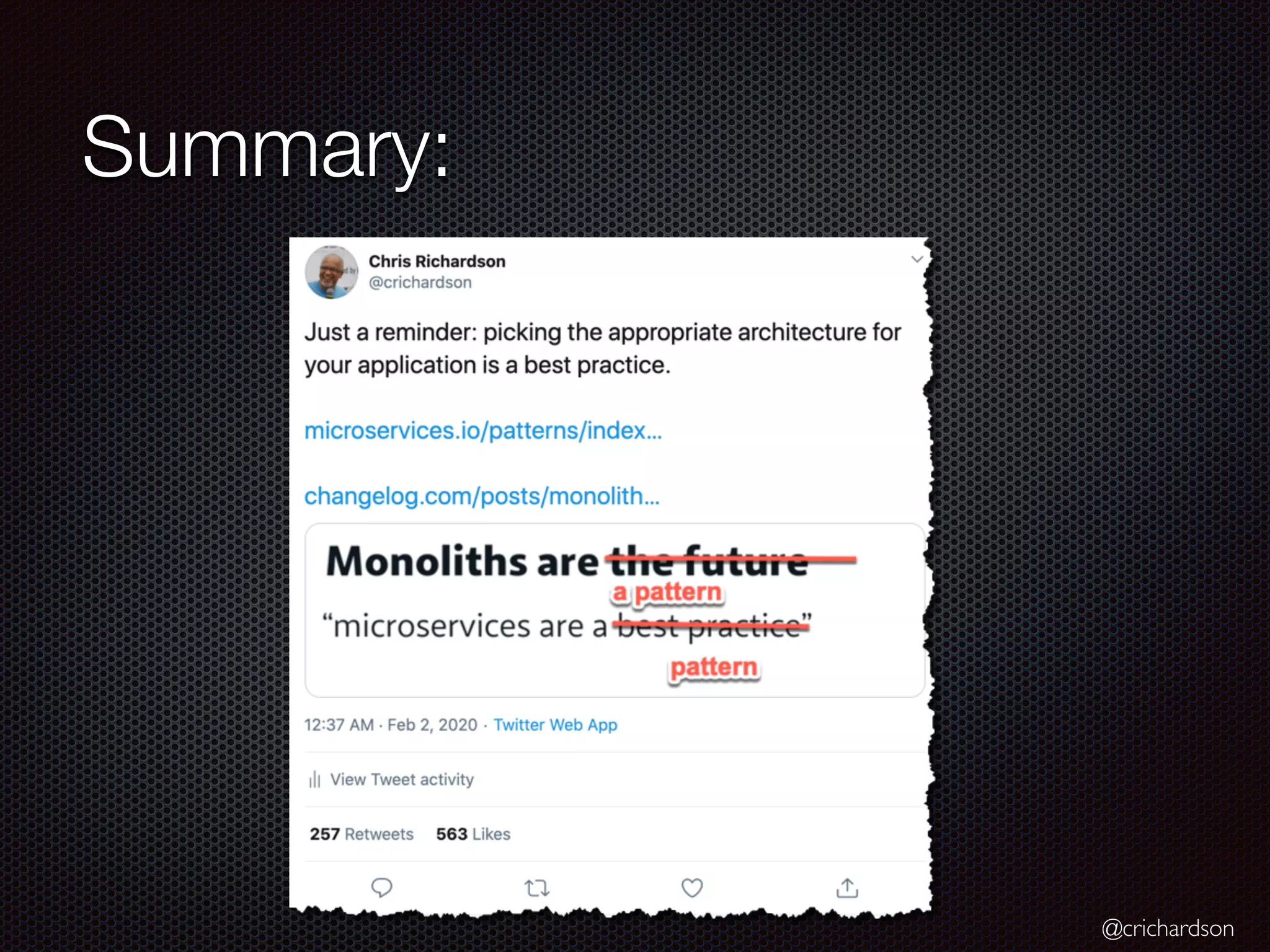 @crichardson
Summary:
 