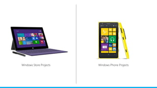 Windows Store Projects Windows Phone Projects 
 