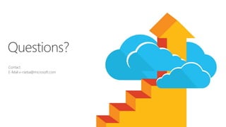 Questions? 
Contact 
E-Mail v-rsetia@microsoft.com 
 