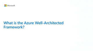 The Microsoft Well Architected Framework For Data Analytics | PDF