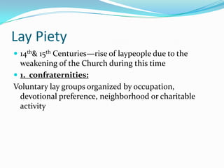 Peasant revoltsWhy?Jacquerie(zhah-kuh-ree)? Pp. 358Uprising of the French peasantry, after the costs of the Hundred Years’ War fell disproportionately on the poor (nobles killed, their families were attacked). The upper class united to put down the revolt1381-English peasant revolts?Revolt by Eng. Peasants in 1381 in response to changing economic conditions. Could this happen today with our current economic strife?View Map on pg. 360 on the 14th C. revolts