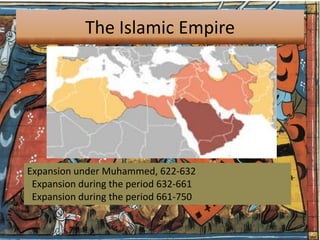 The Islamic Empire




Expansion under Muhammed, 622-632
 Expansion during the period 632-661
 Expansion during the period 661-750
 
