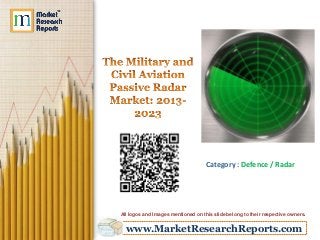 www.MarketResearchReports.com
Category : Defence / Radar
All logos and Images mentioned on this slide belong to their respective owners.
 