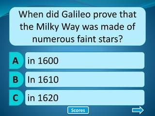 The Milky Way Quiz PPT