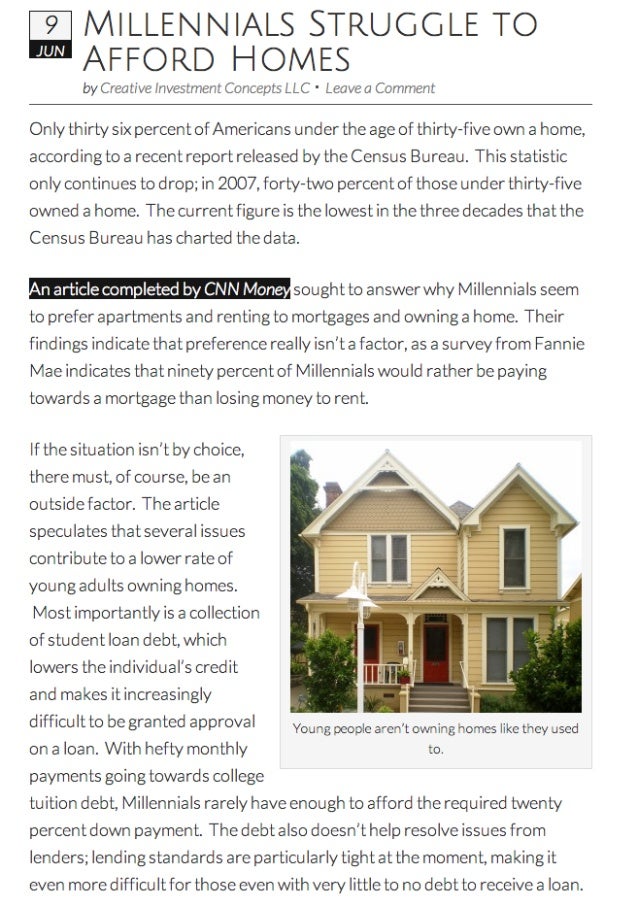 how can millennials afford homes