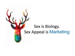 Sex is Biology. 
Sex Appeal is Marketing 
 