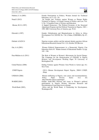 The millennium development goals and women empowerment in nigeria | PDF