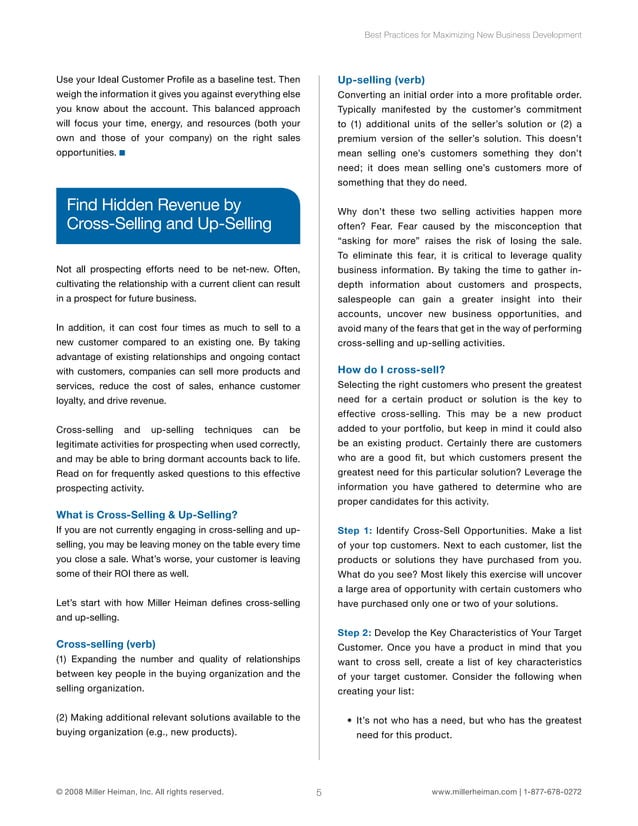 The miller heiman prospecting guide best practices