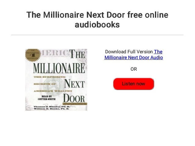 millionaire next door free audiobook millionaire next door free audiobook
