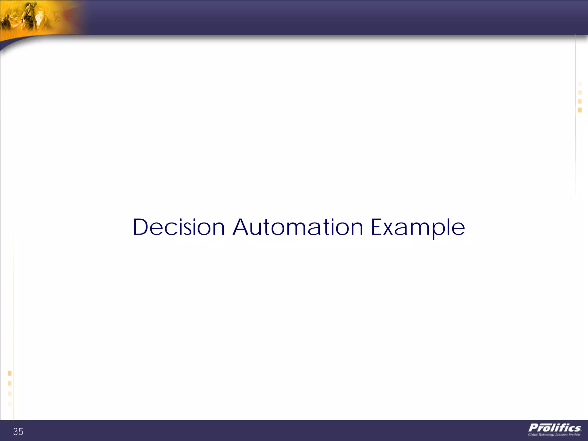 Decision Automation Example
35
 