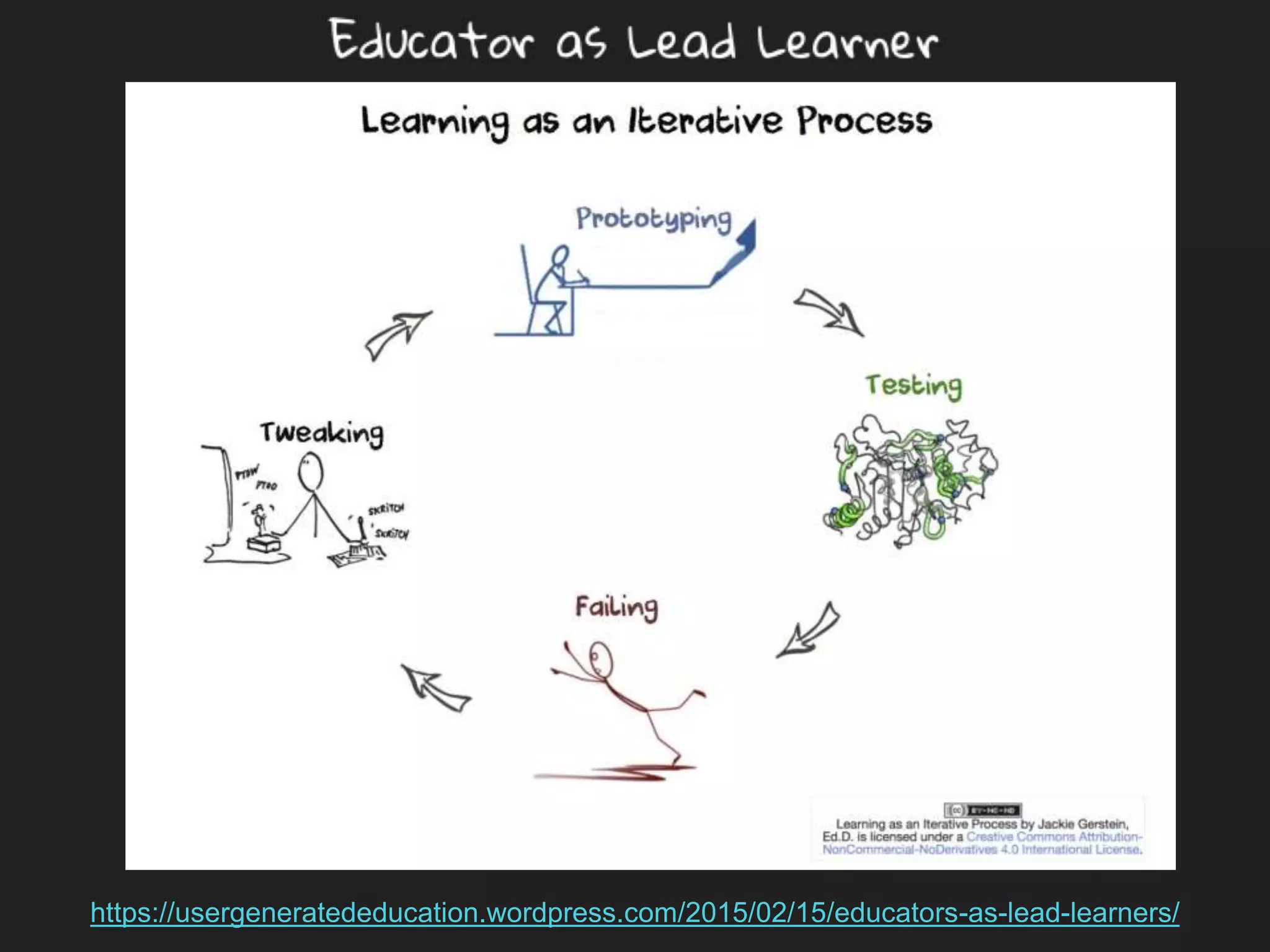 Educator as Lead Learner
https://usergeneratededucation.wordpress.com/2015/02/15/educators-as-lead-learners/
 