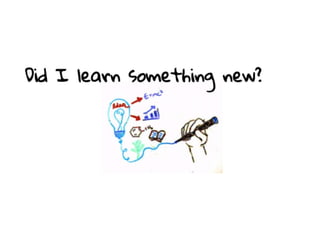 Did I learn something new?
 