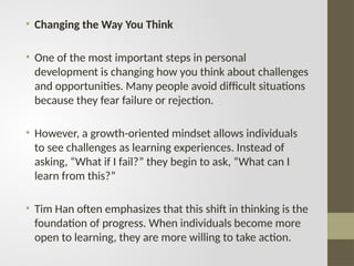 The Mindset Shift for Real Progress: Insights from Tim Han and Success ...