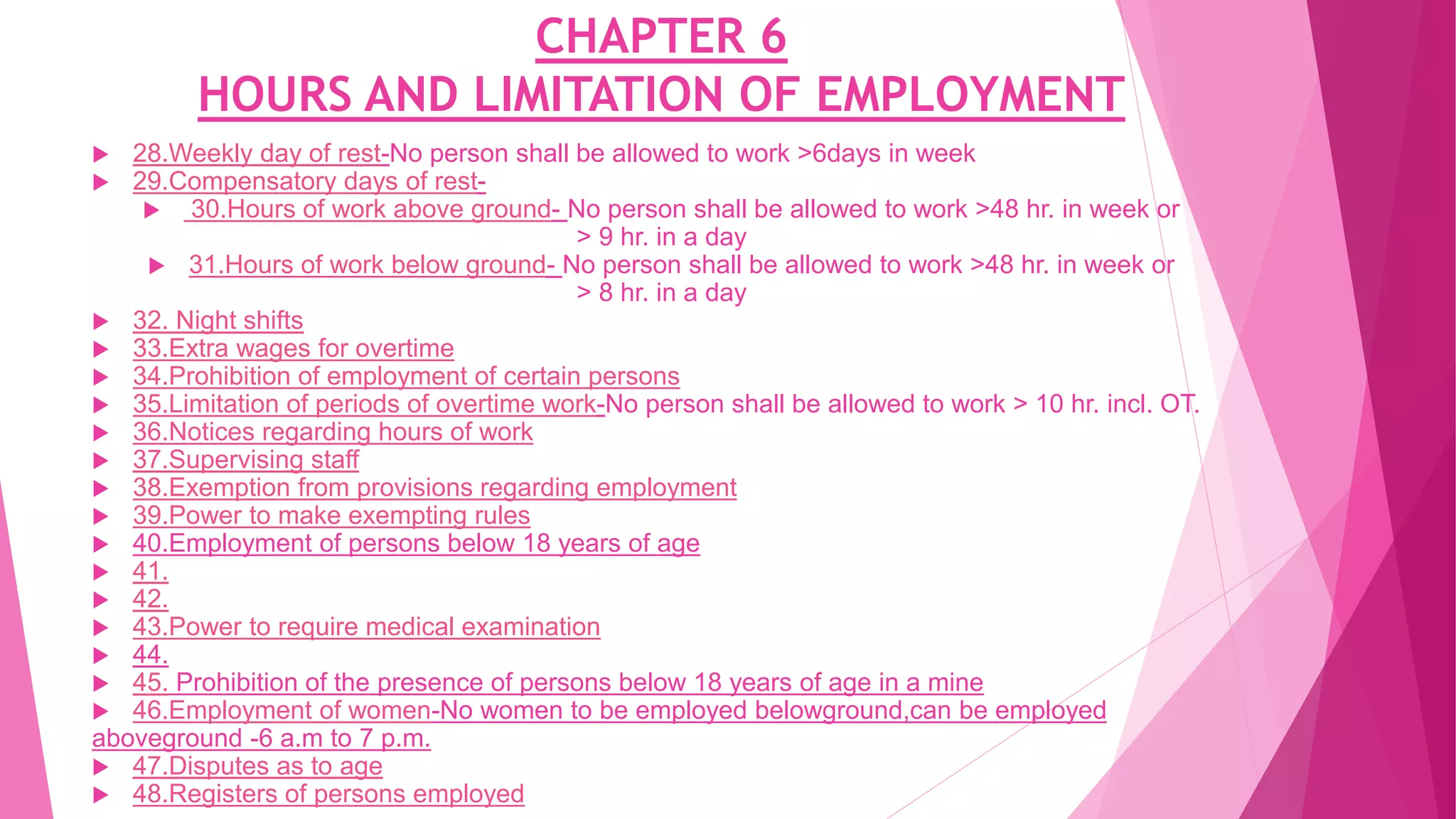 The Mines Act,1952 ppt PPT