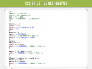 CSS GRIDS | BE RESPONSIVE!
 