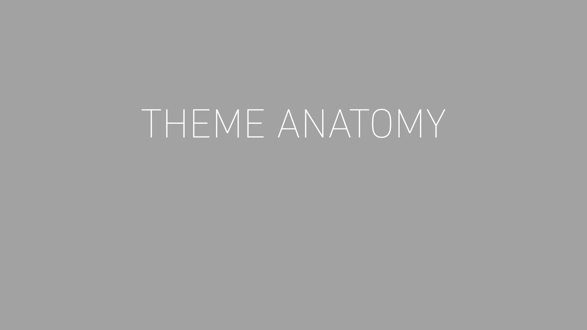 THEME ANATOMY
 