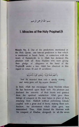 The miracles of the prophet muhammad (saw) by maulana ahmed saeed ...