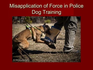 Misapplication of Force in PoliceMisapplication of Force in Police
Dog TrainingDog Training
 