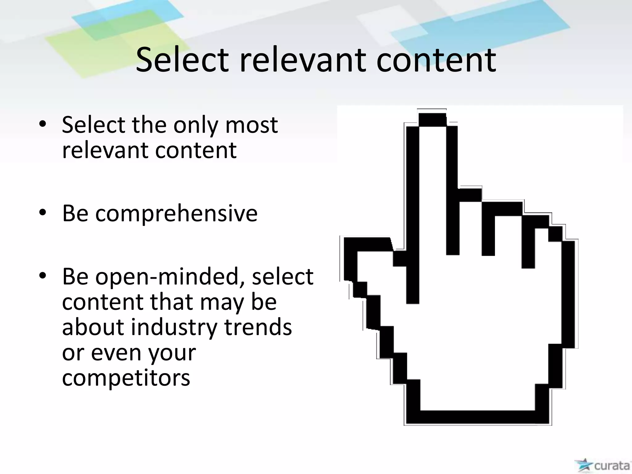 Identify a TopicOn what topic do your prospects want to hear from you every single day?On what topic does your company have a unique position?On what topic do you want to be a thought leader?
