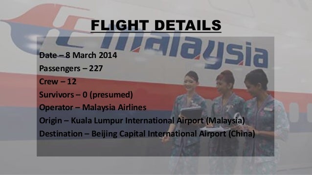 The Missing Malaysian Aircraft Mh370
