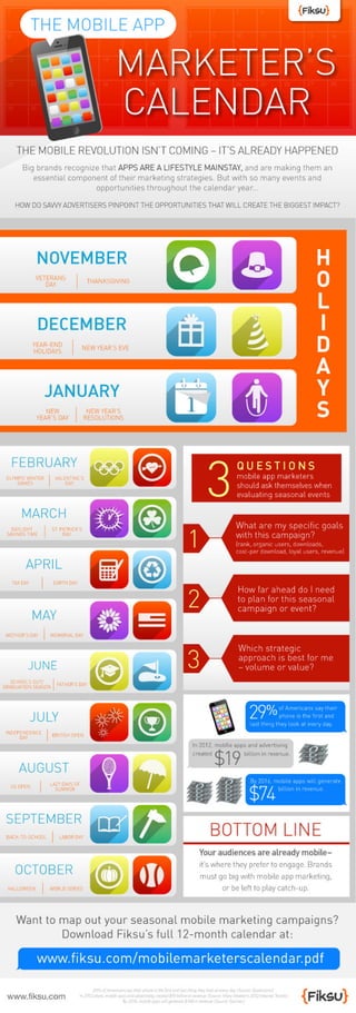 INFOGRAPHIC: The Mobile App Marketer's Calendar 