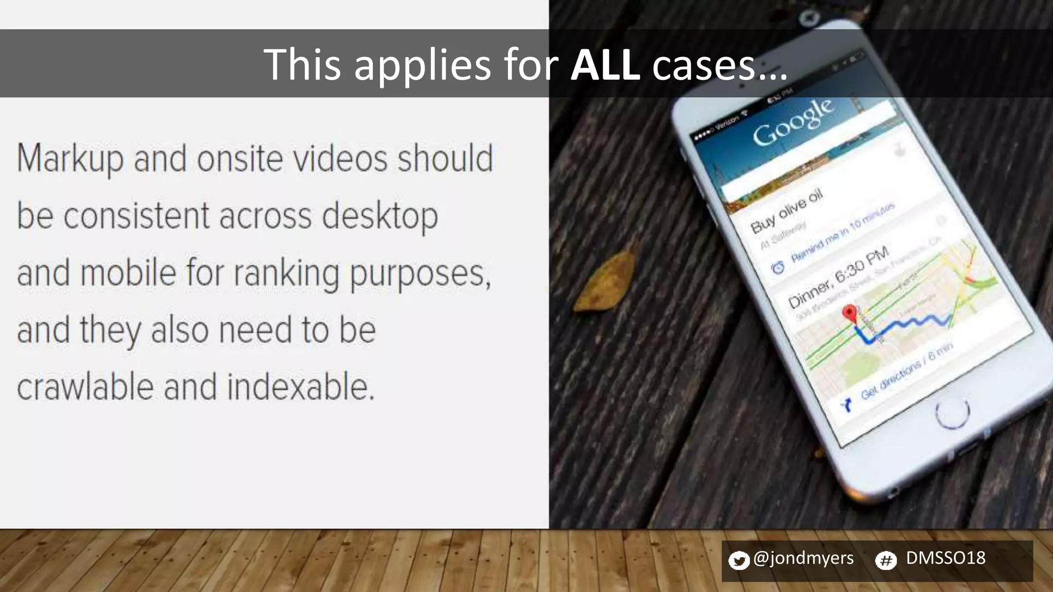 @jondmyers DMSSO18
This applies for ALL cases…
 