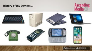 @jondmyers DMSSO18
History of my Devices…
 