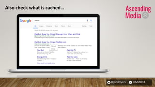 @jondmyers DMSSO18
Also check what is cached…
 