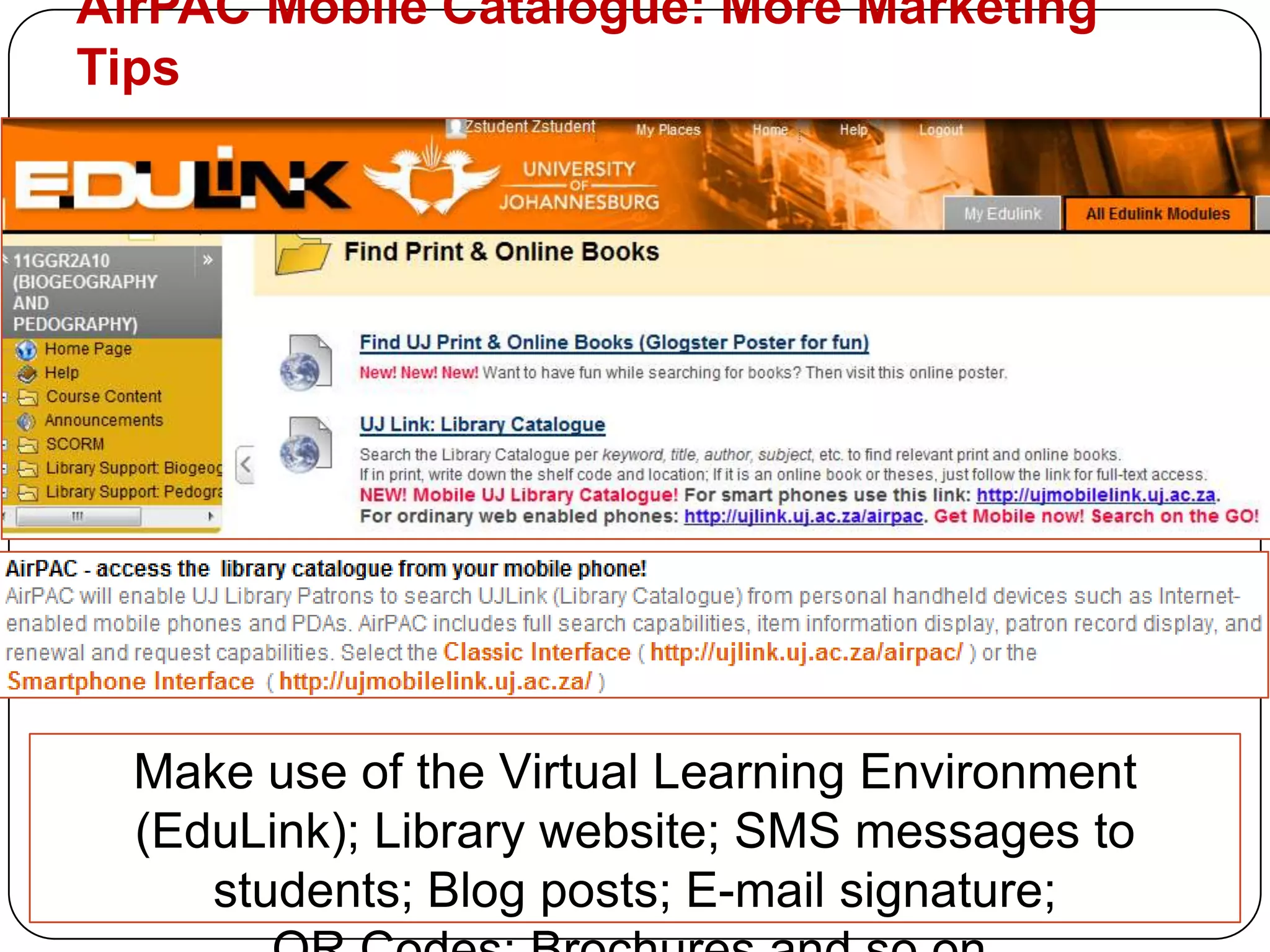 Practice a Mobile Embedded Librarianship