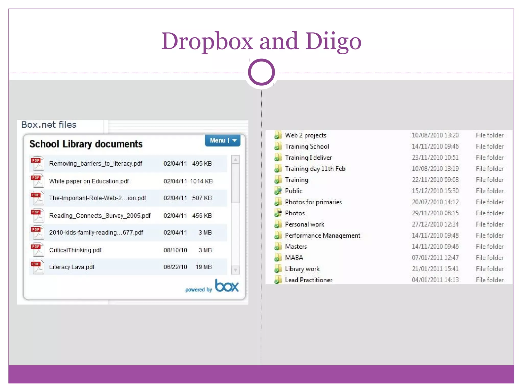 Dropbox and Diigo
 