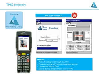 Features:
- Product catalog load through Excel files
- Product scanning with barcode integrated scanner
- Export stock data to Excel
- Easy to deploy, designed to be used in SMEs
Visit us on youtube !!
 
