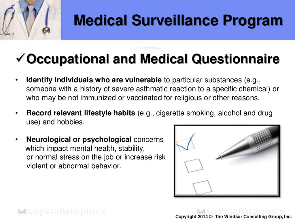The Model for Medical Surveillance Program for Upstream Oil/Gas Produ…