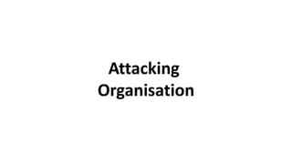 Attacking
Organisation
 