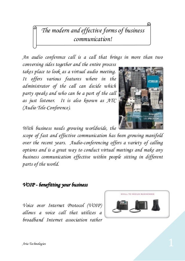 the modern and effective forms of business communication form of business communication