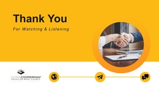 Thank You
For Watching & Listening
 